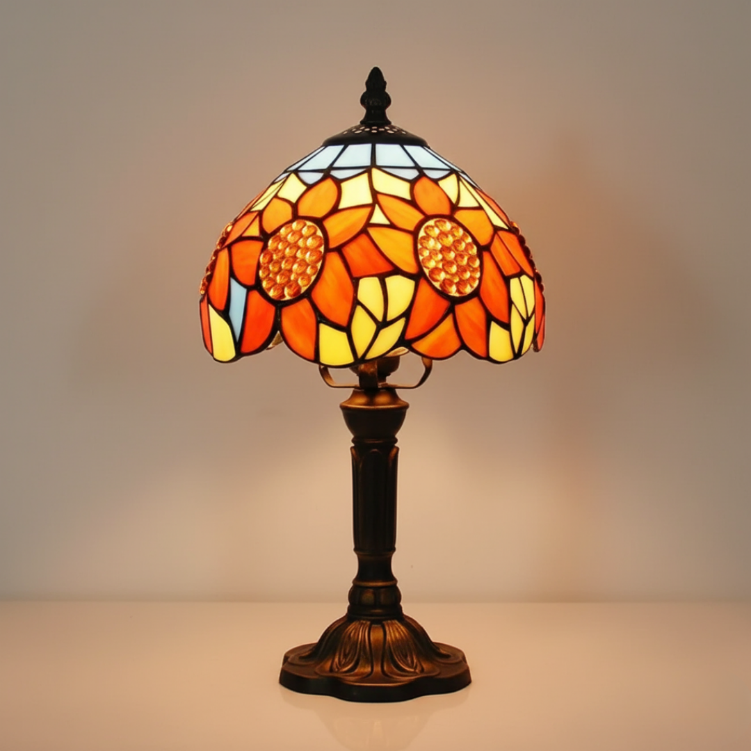 SOLELIA | VINTAGE TIFFANY-LAMPA I SOLROSGLAS