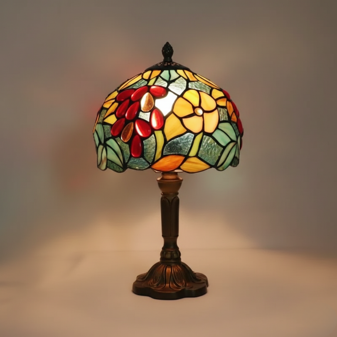 FLORENCIA | FÄRGRIK TIFFANY-LAMPA I MÅLAT GLAS