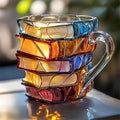 Unique Handgjord 3D Happiness Mug for Reading Enthusiasts