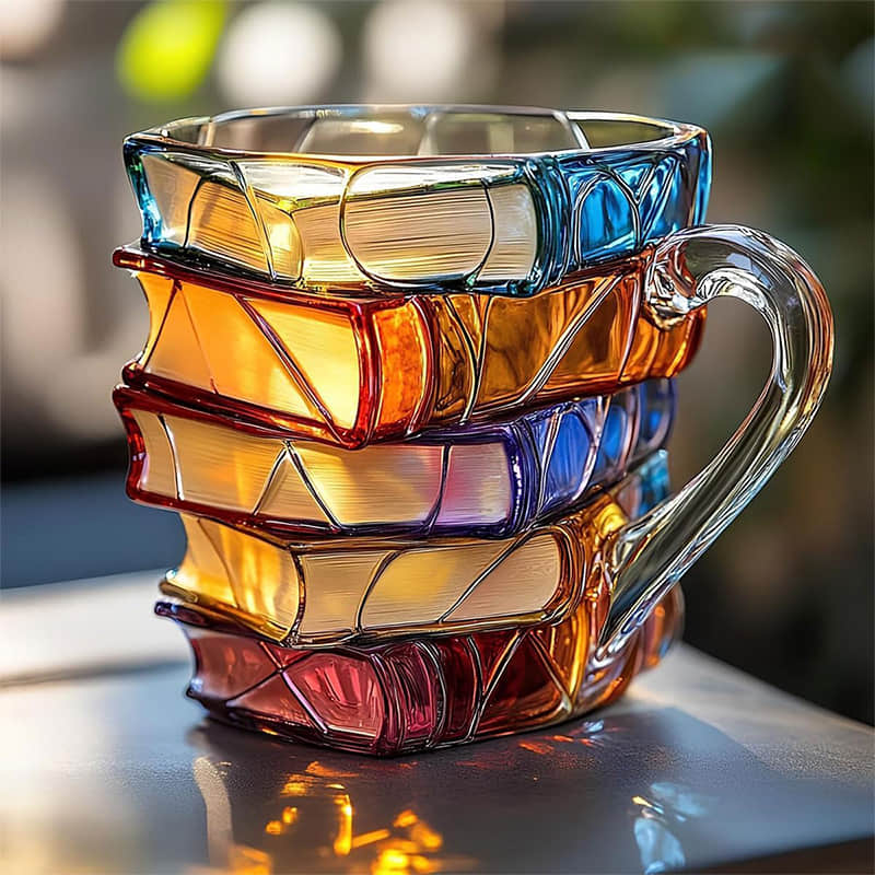 Unique Handgjord 3D Happiness Mug for Reading Enthusiasts