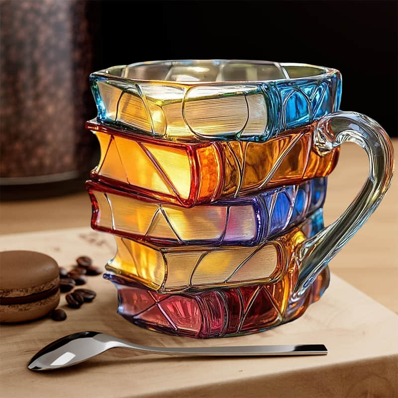 Unique Handgjord 3D Happiness Mug for Reading Enthusiasts