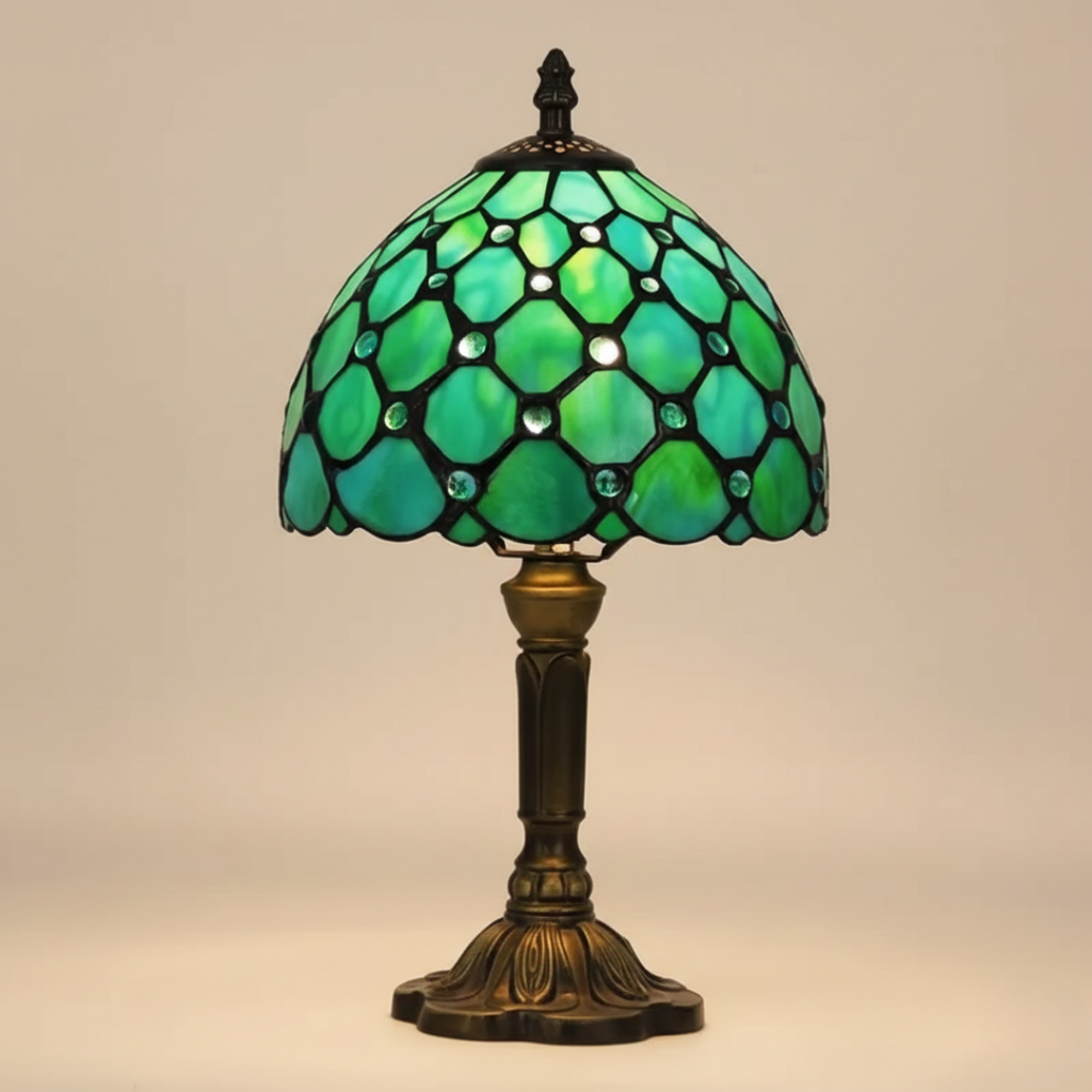 GLASORA | KLASSISK TIFFANY-LAMPA I MÅLAT GLAS
