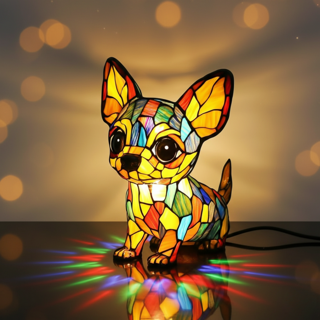 Taklampa med charmigt chihuahuamotiv