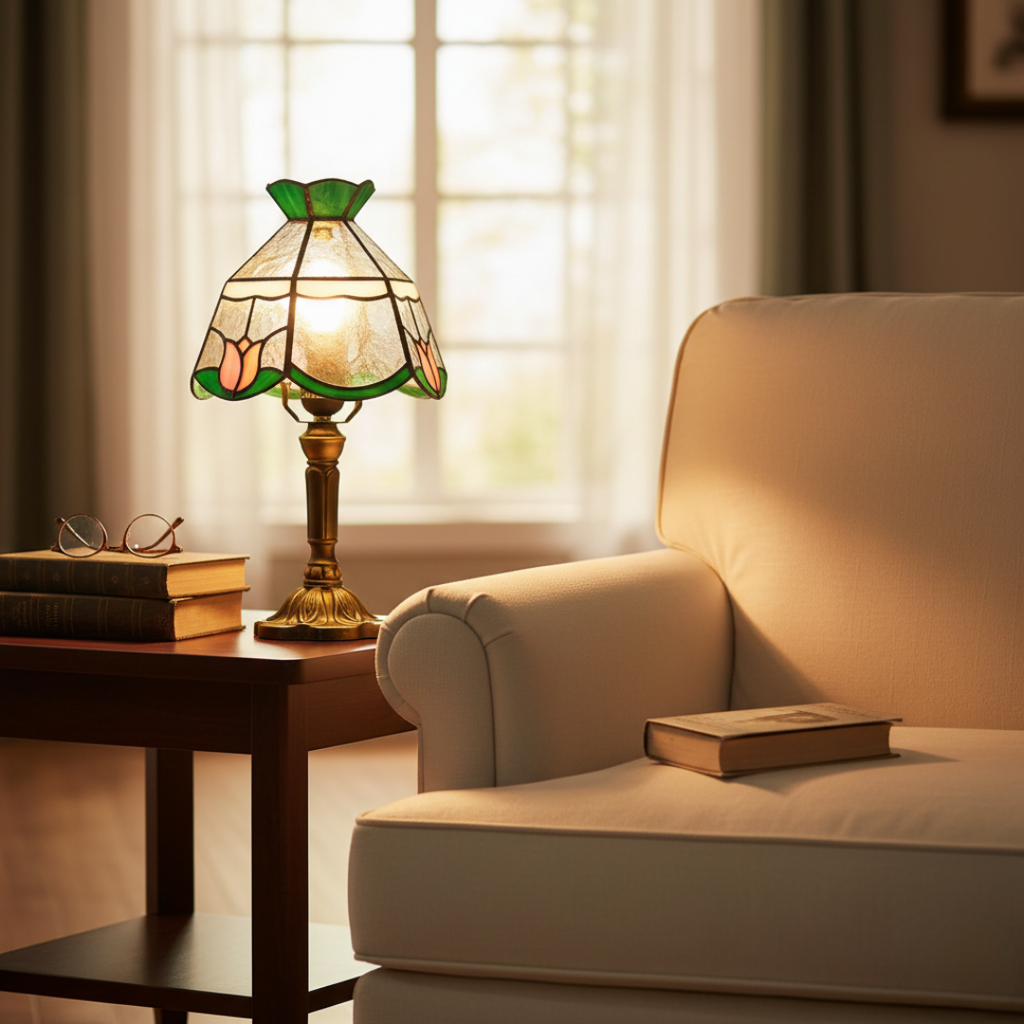 TULISSE | HANDGJORD TIFFANY-LAMPA I GLAS