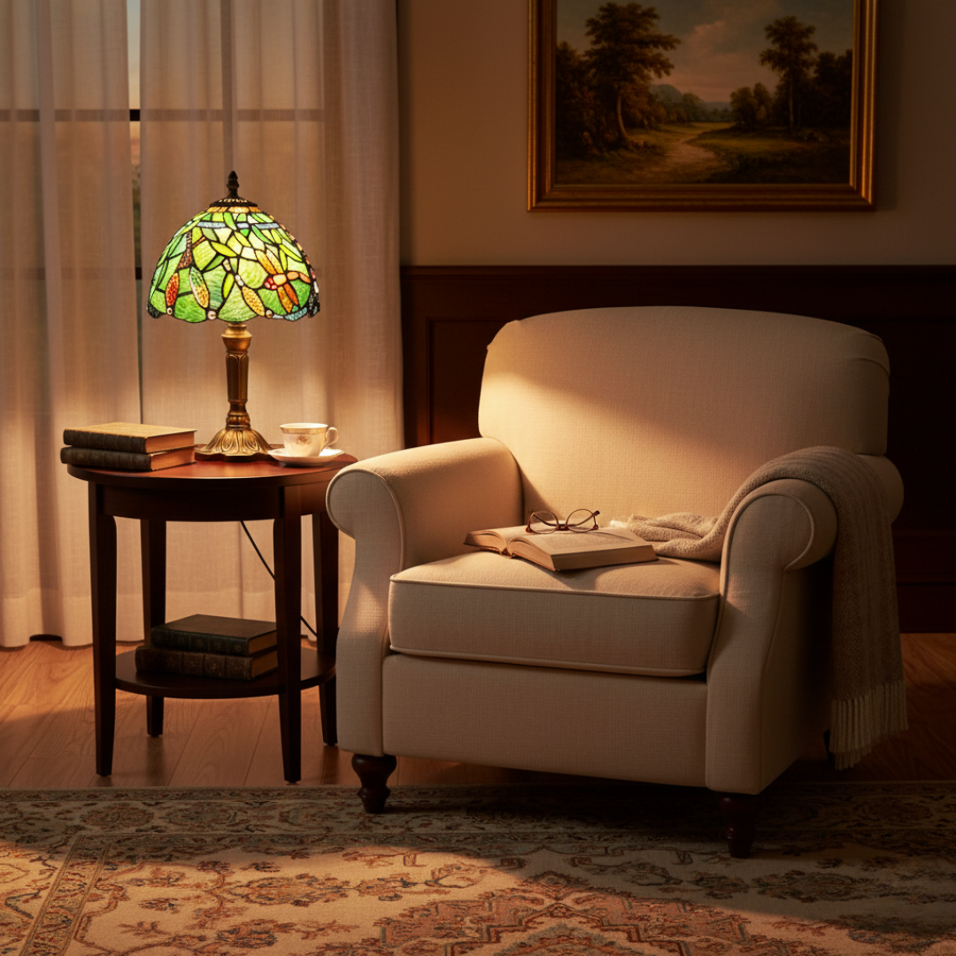 TIFFELLE | ELEGANT TIFFANY-LAMPA I TROLLSLÄNDEFORM