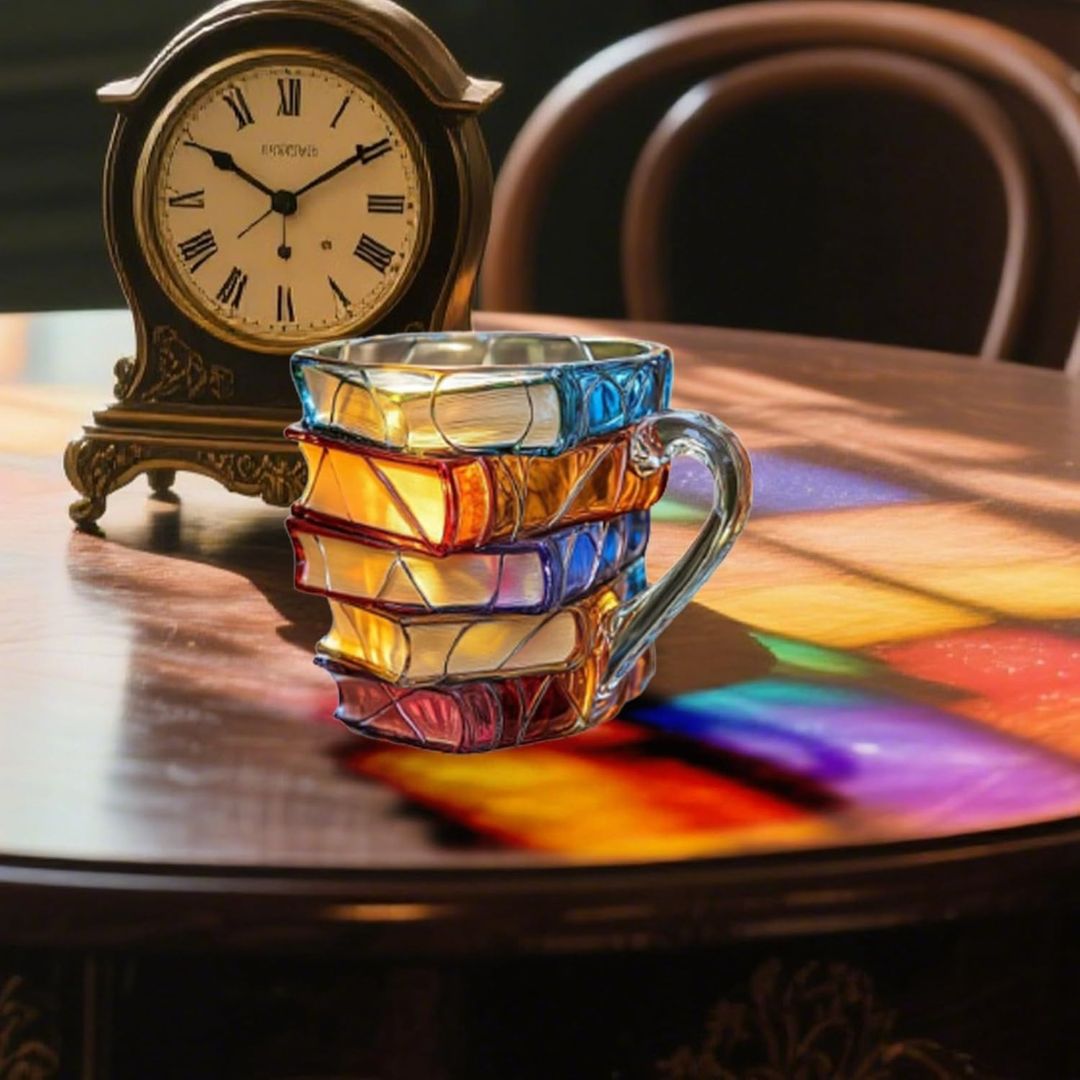 Unique Handgjord 3D Happiness Mug for Reading Enthusiasts