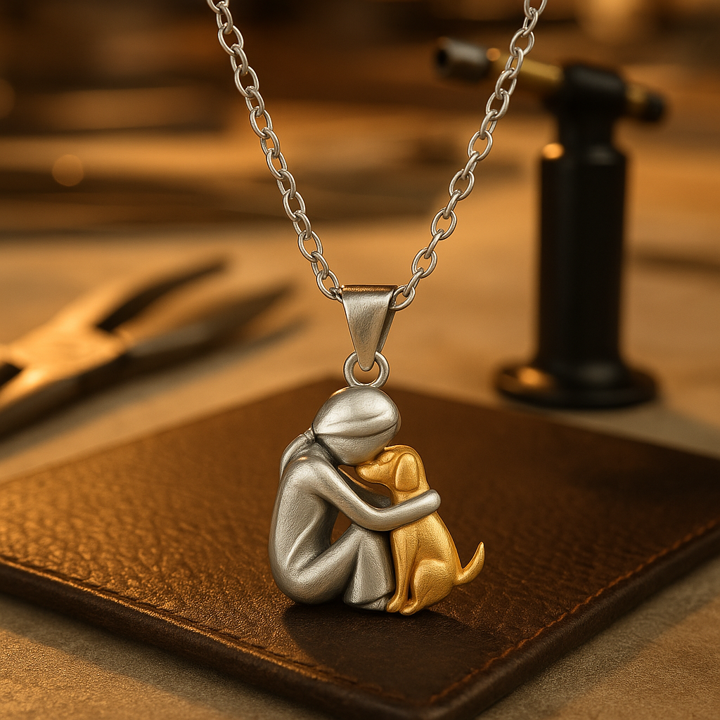 Susan Jewellery | Halsband med hund i famnen