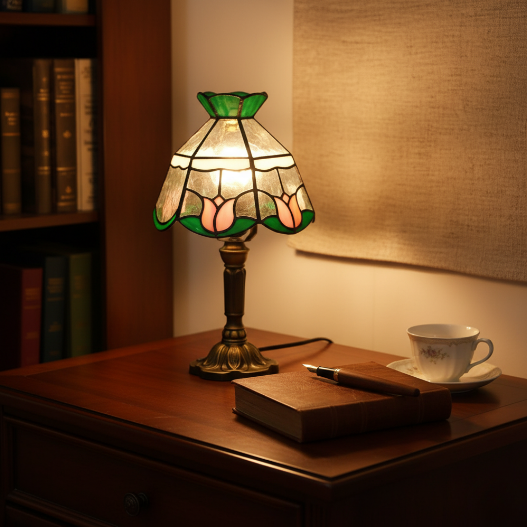 TULISSE | HANDGJORD TIFFANY-LAMPA I GLAS