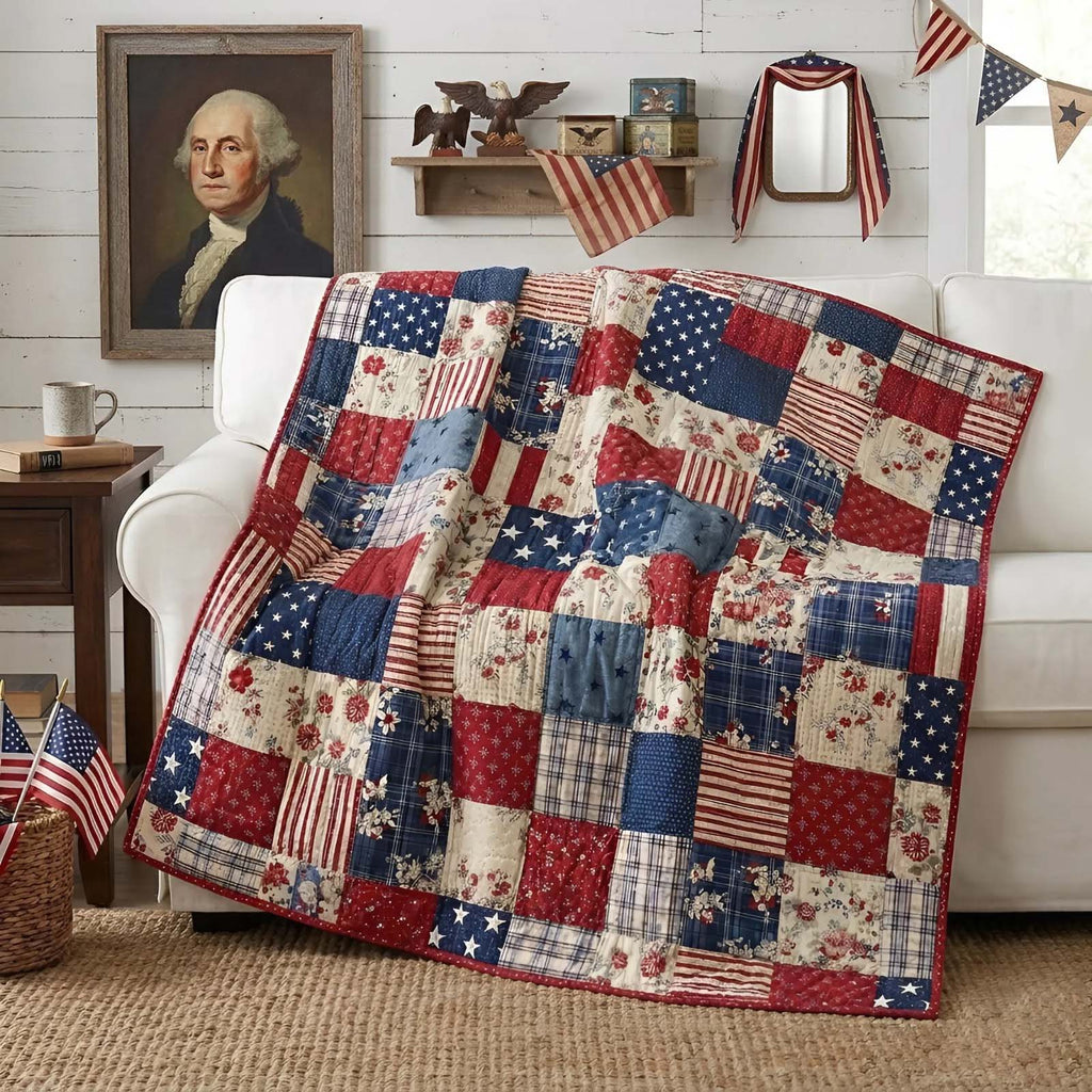 Americana Patchwork Blanket