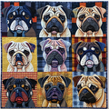 Artistic Pug Illustrations Blanket