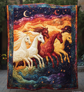 Aurora Run Art Quilt Hanging