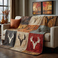 Autumn Antler Quilt Blanket