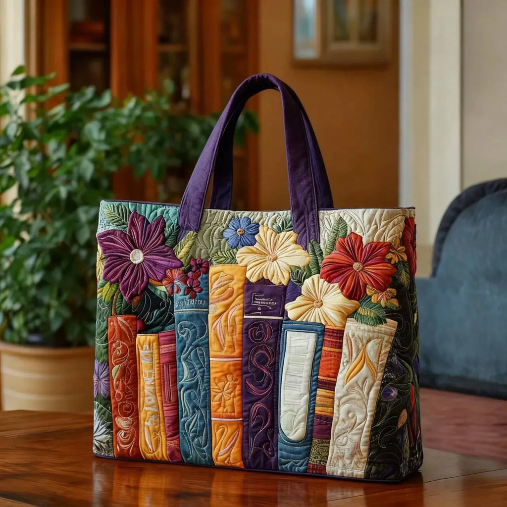 Bok Lovers' Quiltad tygkasse