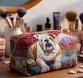 Bulldog Cuddle Quiltad sminkväska