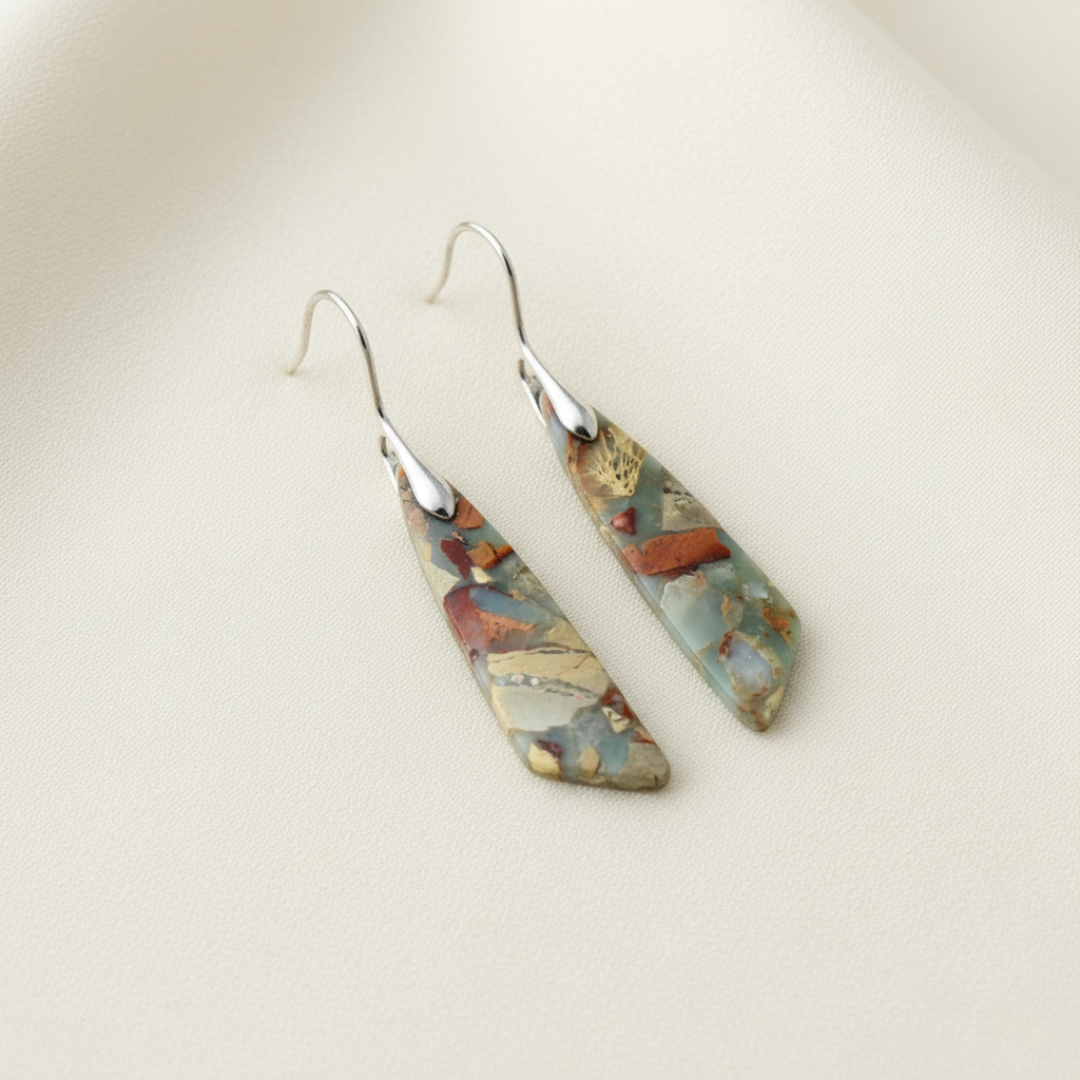 Charm – vintageörhängen med natursten