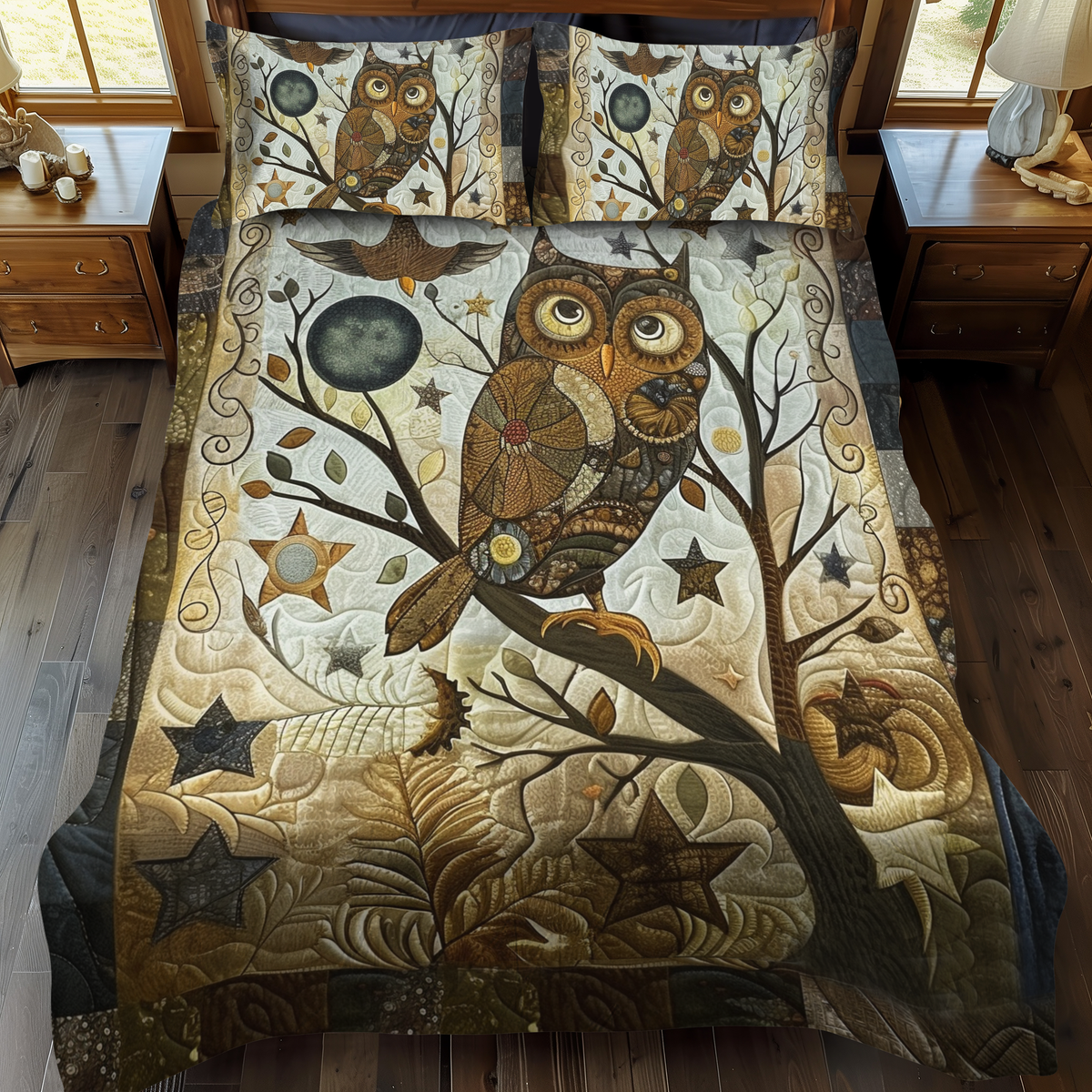 Delightful Owl 3-Piece Bedding Set