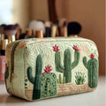 Desert Grön Quiltad sminkväska