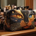 Elegant Feline Quiltad sminkväska