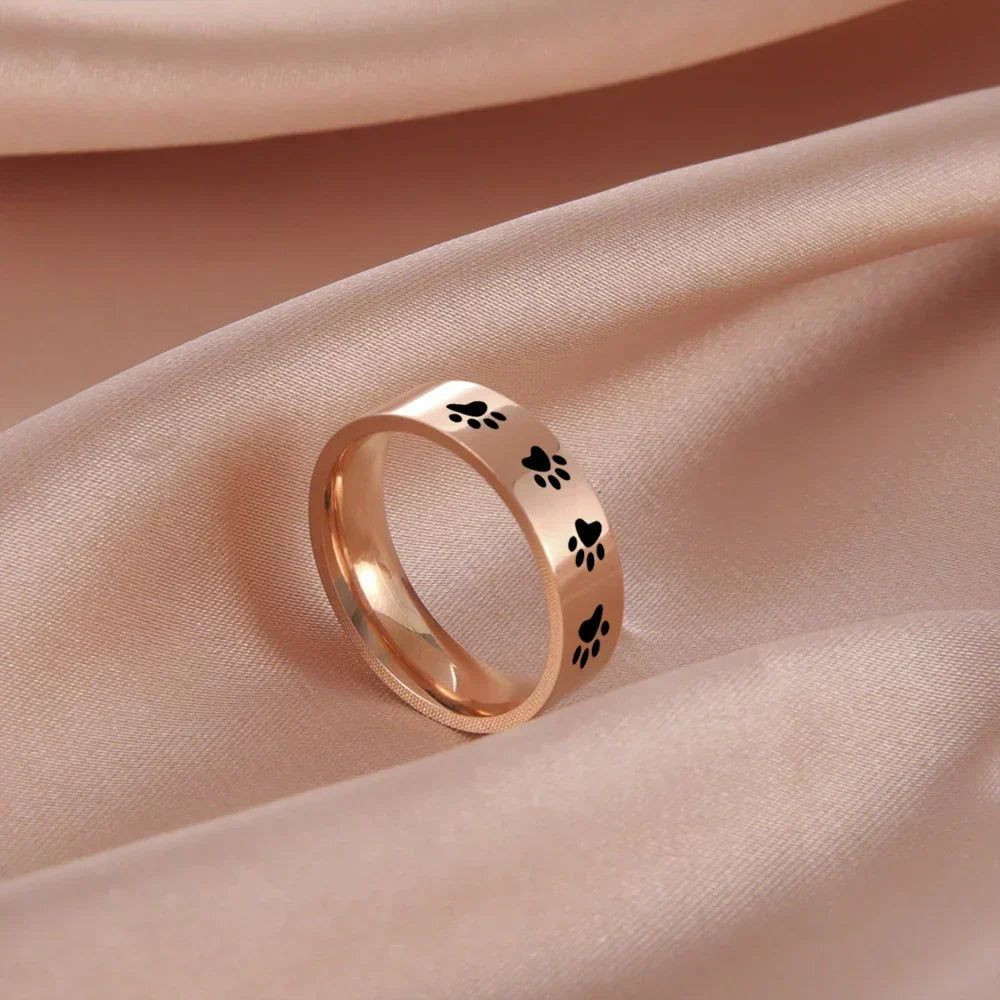 Tassring i rostfritt stål för djurälskare