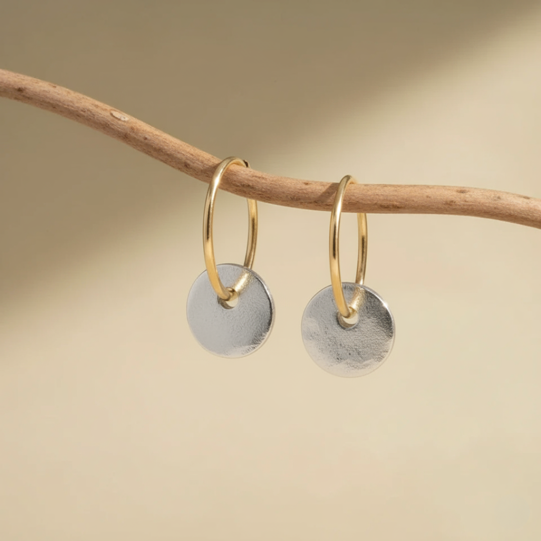 Handgjorda eleganta ringörhängen