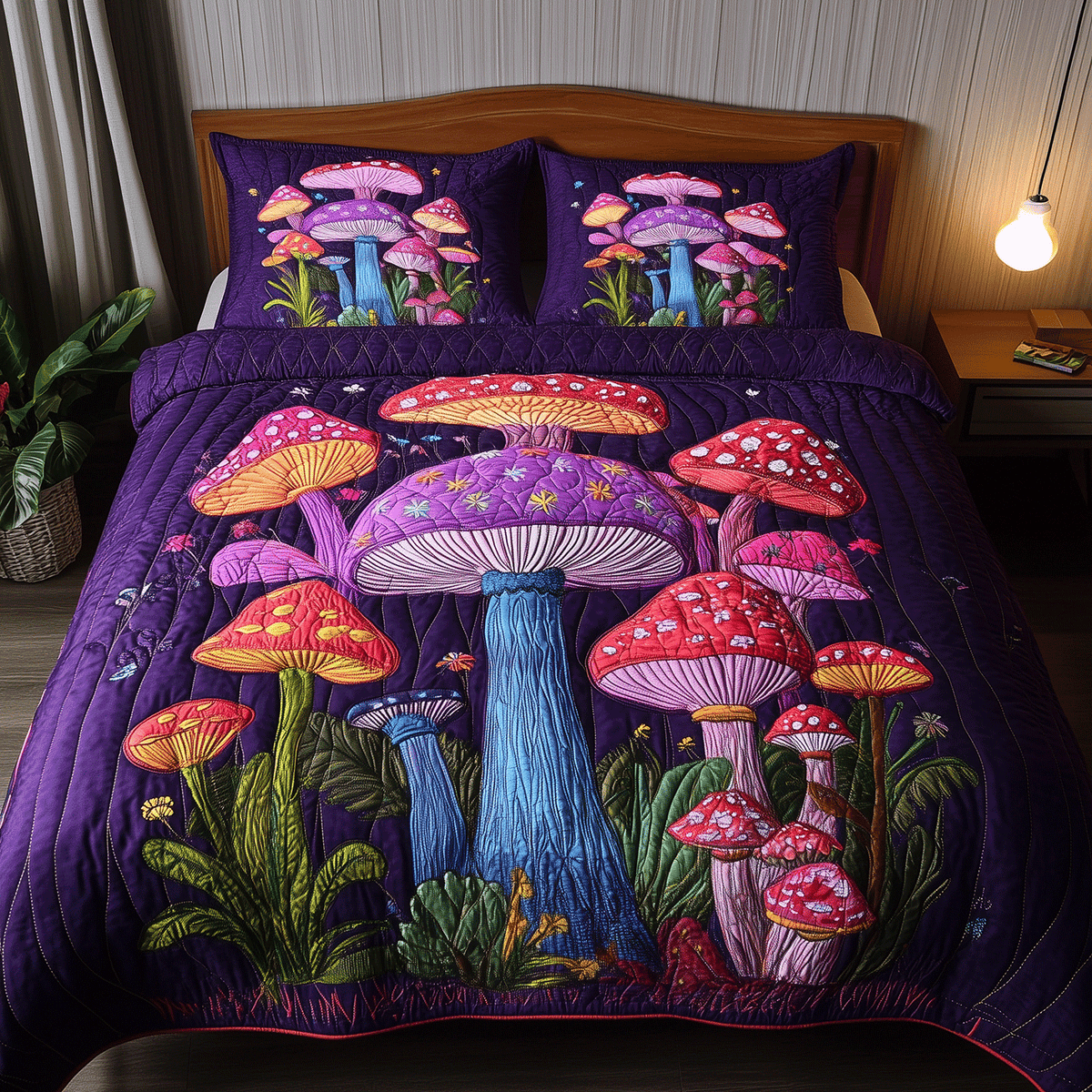 Magic Mushroom 3-Piece Bedding Set