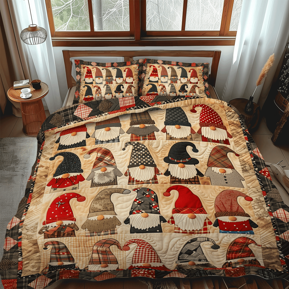 Merry Gnome 3-Piece Bedding Set
