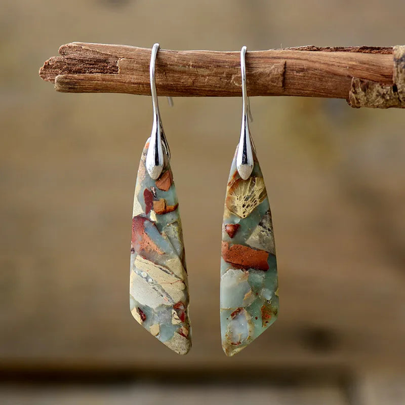 Charm – vintageörhängen med natursten
