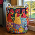Rooster Parade Laundry Basket