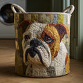 Rustic Bulldog Laundry Basket