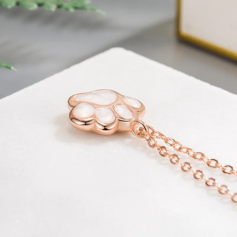 Halsband med tassberlock för djurälskare