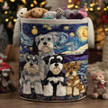 Schnauzer Spirit – quiltad tvättkorg