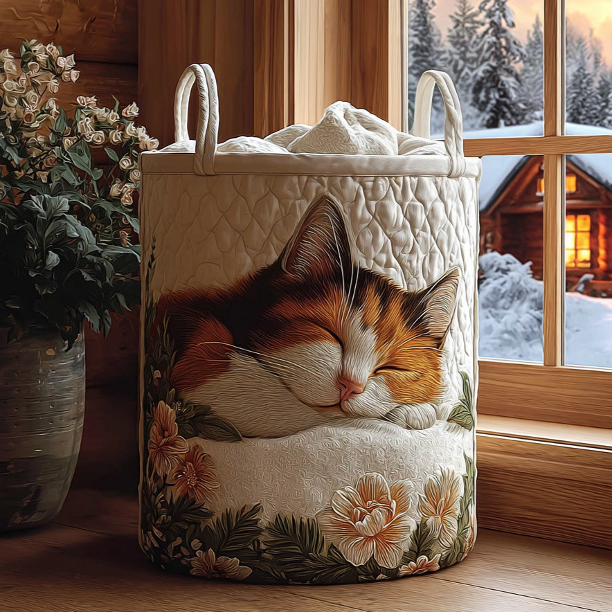 Snowy Rest – quiltad tvättkorg