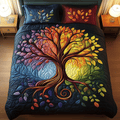 Tree of Harmony – quiltat sängöverkast, 3 delar