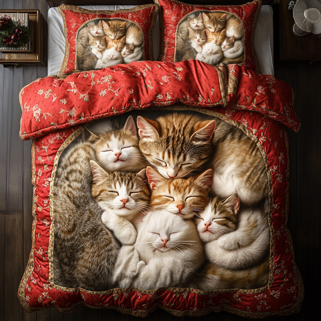Whiskers and Dreams – quiltat sängöverkast, 3 delar