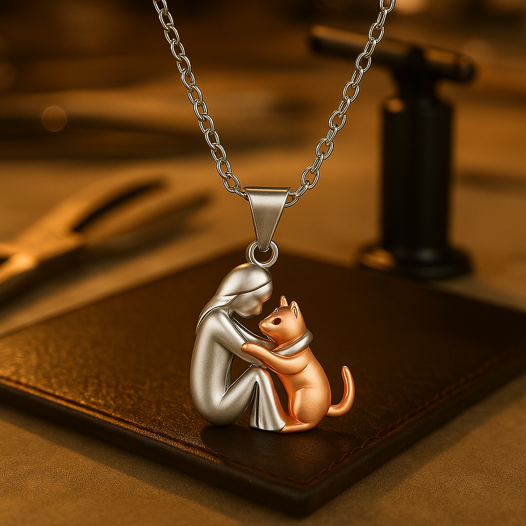 Susan Jewellery | Halsband med katt i famnen