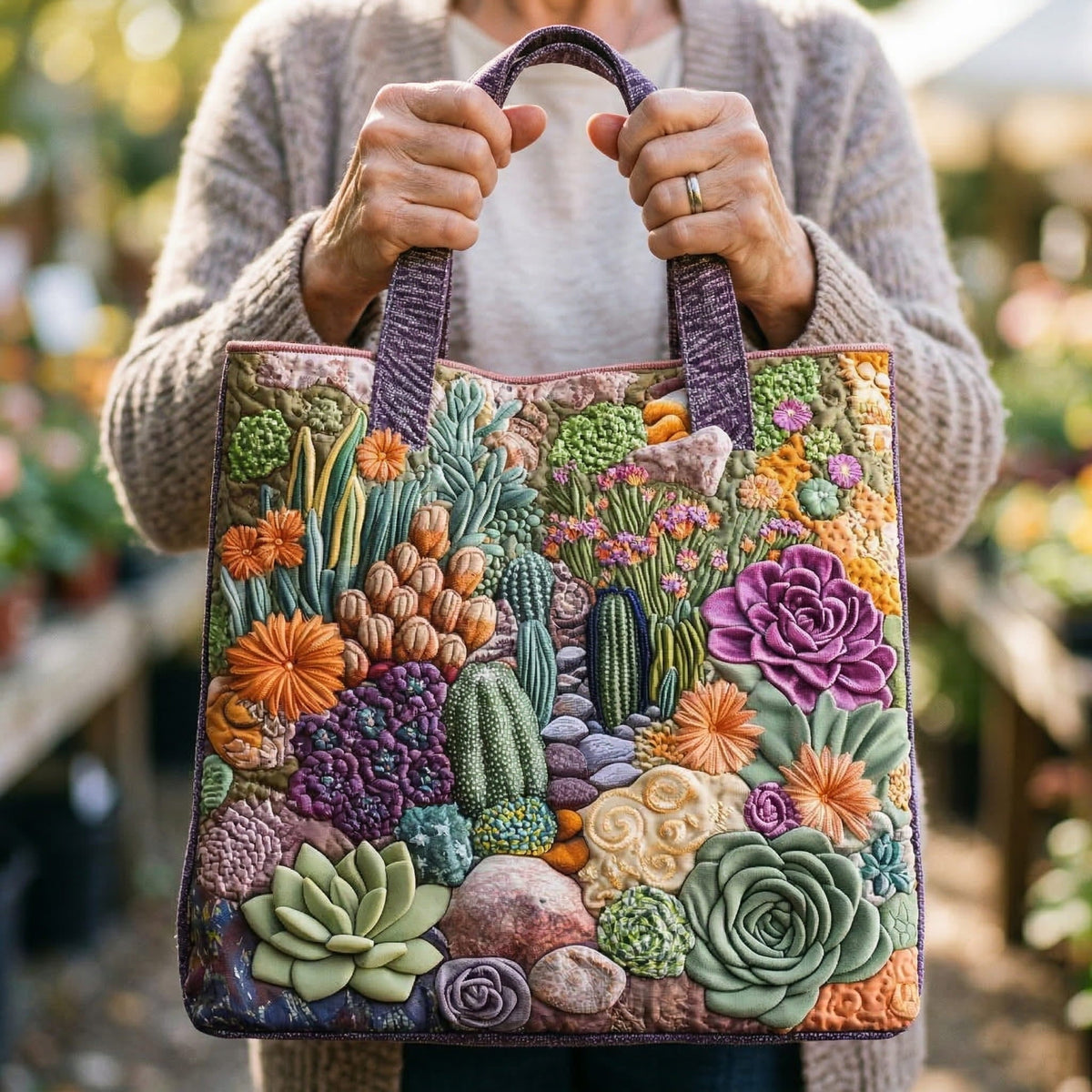 Artisan Succulent Trädgård Tygkasse