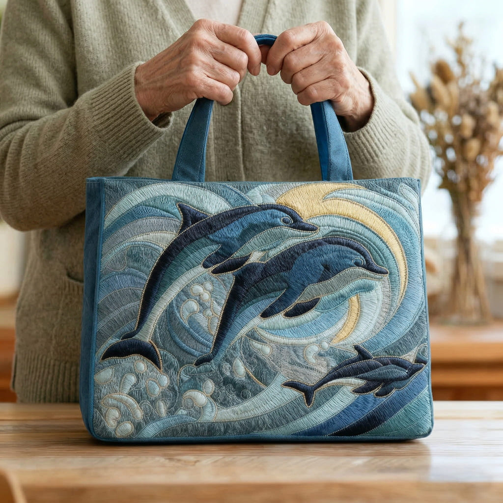 Artisan Dolphin Tygkasse Inspired by the Ocean