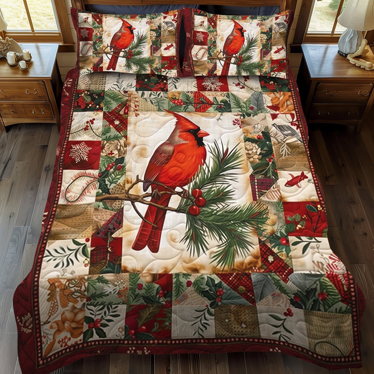 Vibrant Cardinal 3-Piece Bedding Set