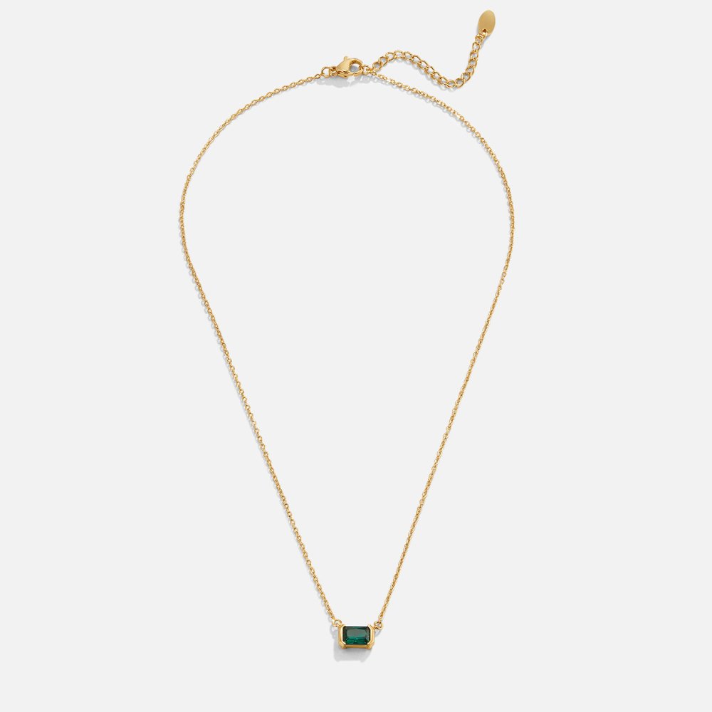 Moni – halsband med grön smaragd
