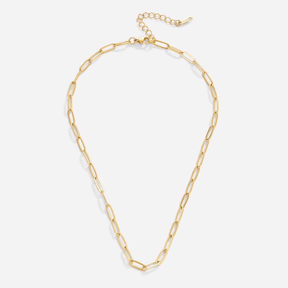 Guldfärgat halsband med klämformad detalj