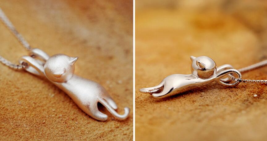 Lekfullt katthalsband i sterlingsilver