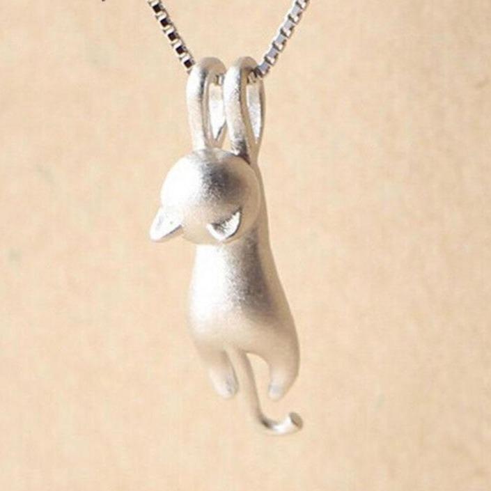 Lekfullt katthalsband i sterlingsilver