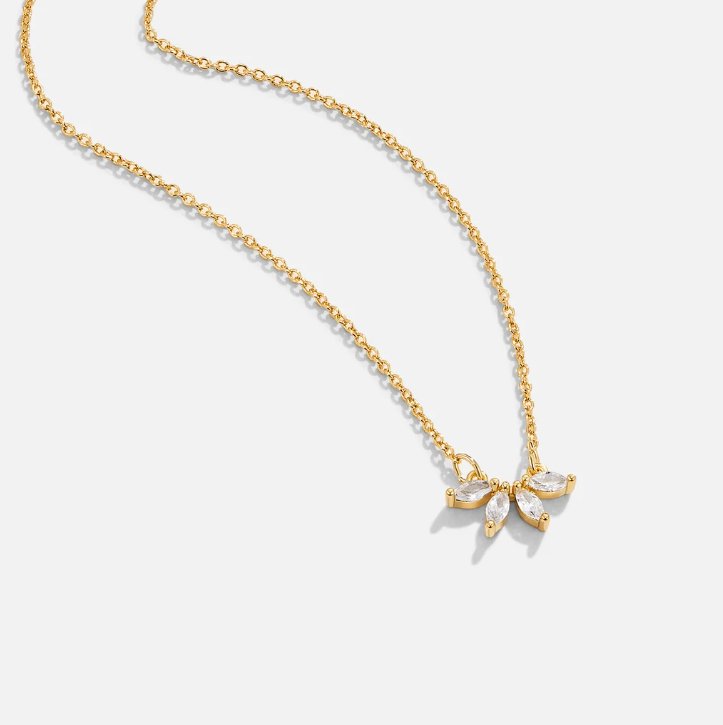 Omelia – halsband med kristallblad