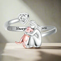Justerbar hundring i sterlingsilver med vit zirkonia